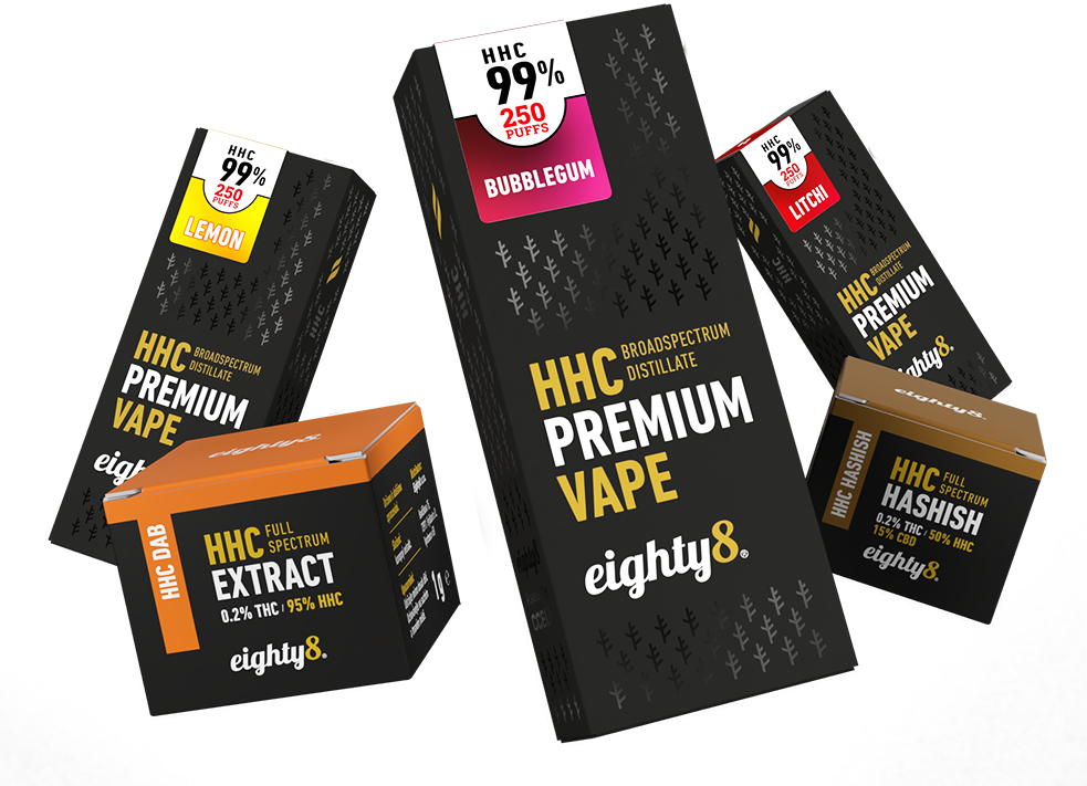 HHC 99% - vaping pens and premium extracts Eighty8 - E-shop CBD and HHC  products